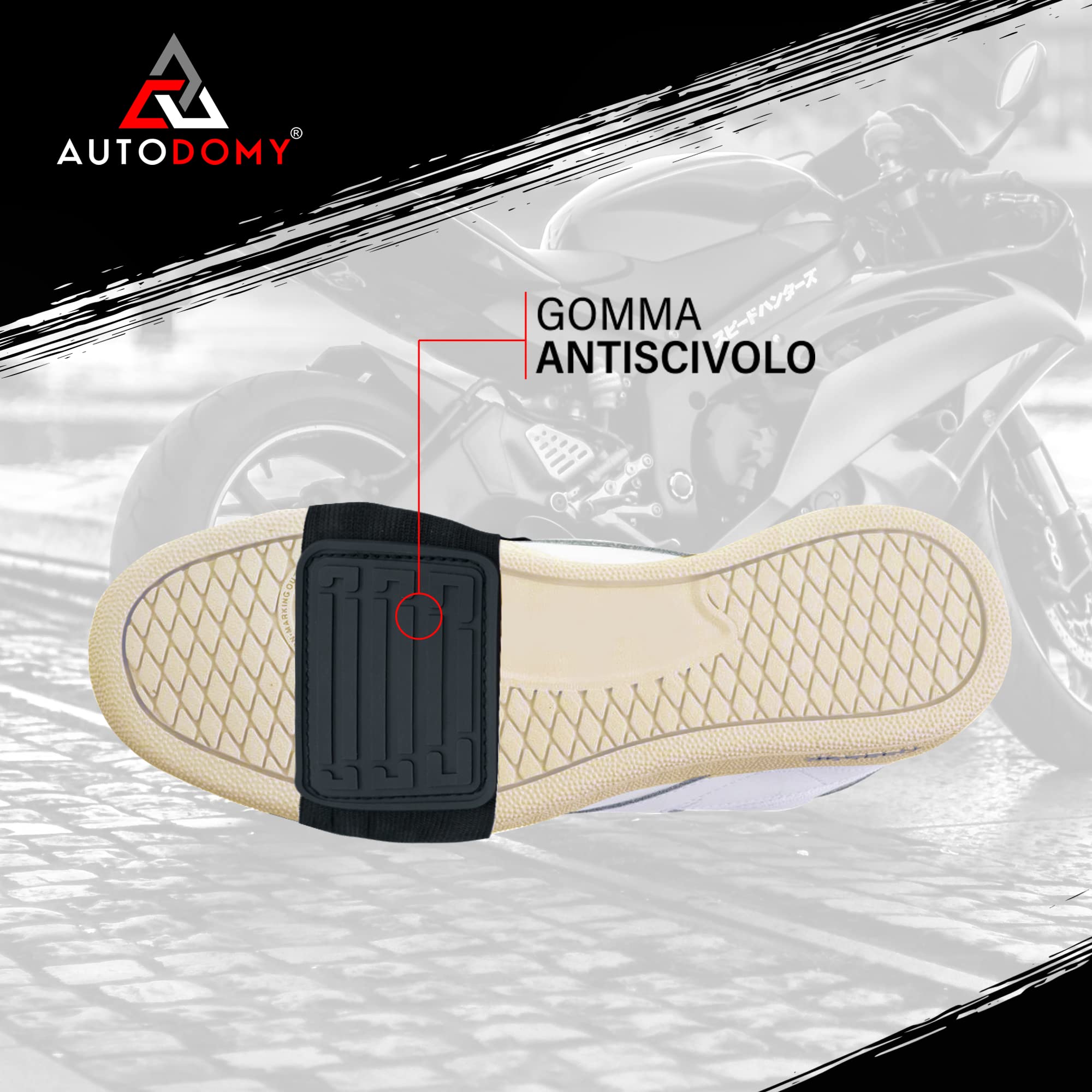 Autodomy Protezione Scarpe Moto Leva Cambio Copriscarpe Motociclo Quad ATV | Proteggi Scarpe Moto é Antiscivolo | Copri Scarpa Cambio Valido Per Tutte le Scarpe V1
