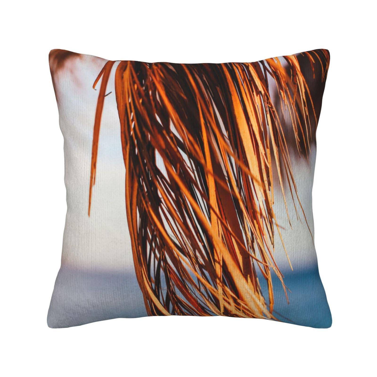 Housses de coussin palmiers au design imprimé tropical unique