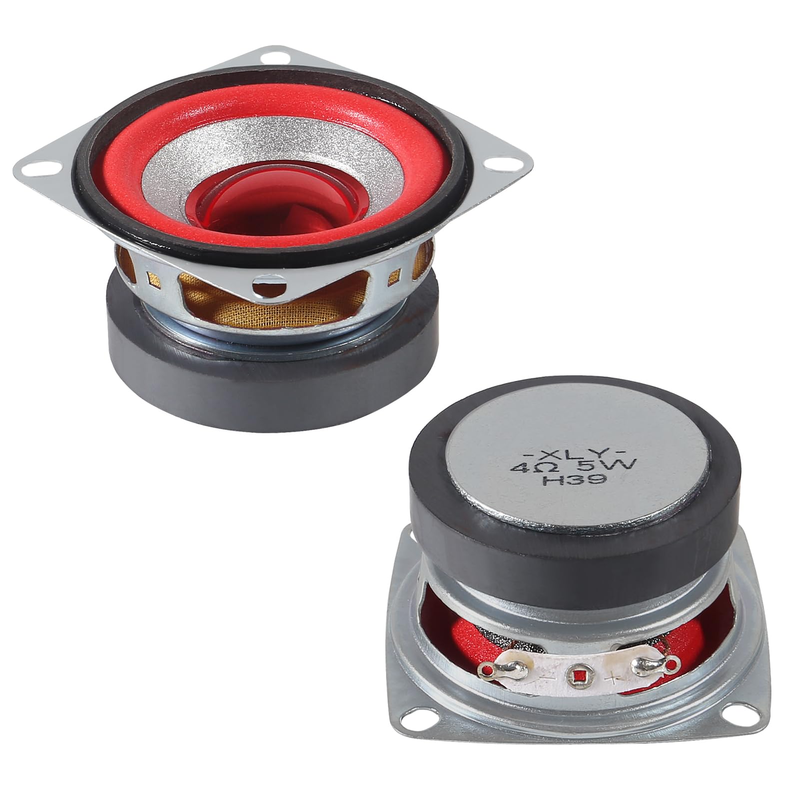 2 Pack 4Ohm 5W Full Range Audio Speaker Bass Stereo Woofer Loudspeaker Compatible with Arduino