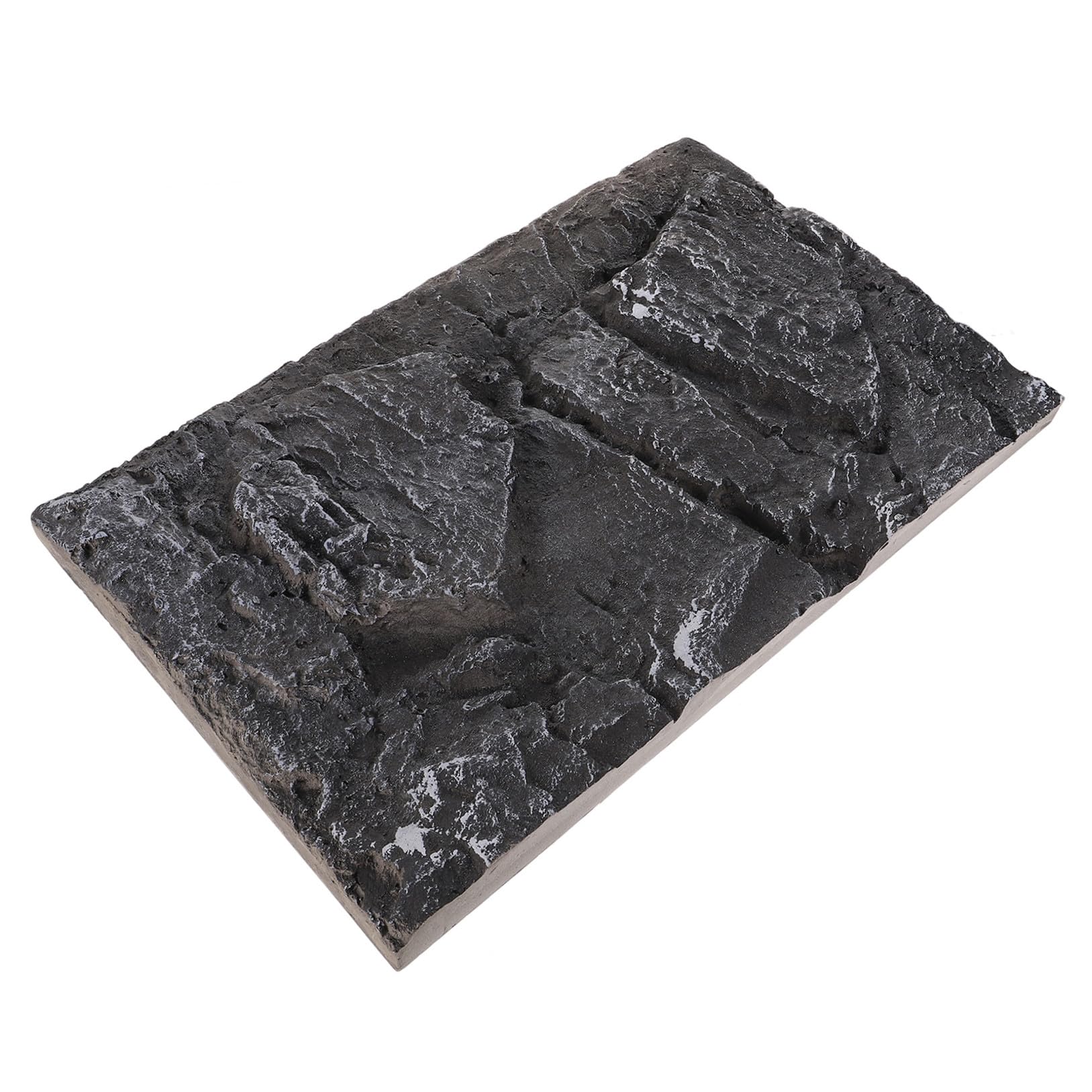 VICASKY Fond D'écran 3D en PU pour Terrarium de Reptiles, Décoration Noire Solide et Réaliste, Arrière-Plan Décoratif pour Aquarium de Tortues et Habitat Animalier