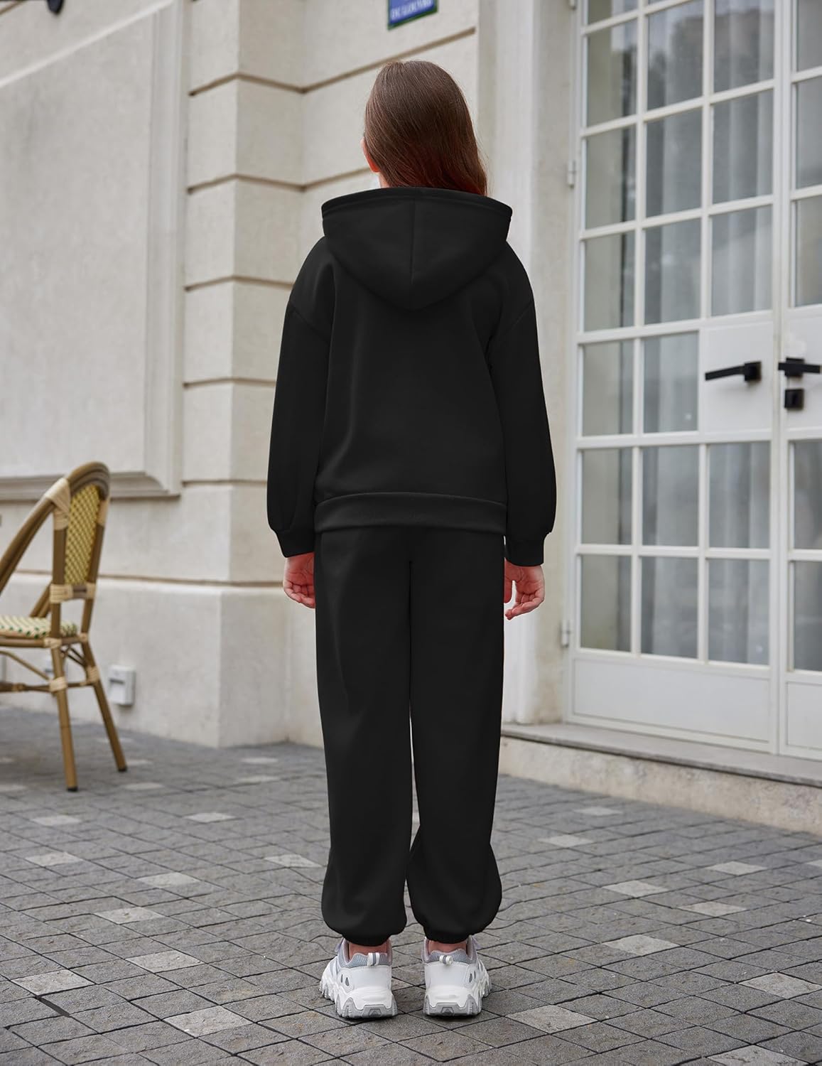 Arshinet Girls 2 Piece Outfits Hoodie Sweatsuit Sets Oversized Sweatshirt and Baggy Fall Fashion Sweatpant with Pockets - Image 7