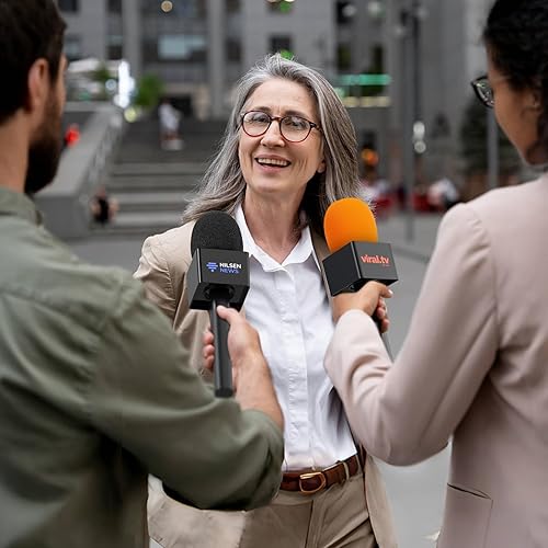 Miniatura 9 de TONOR Paquete de 2 adaptadores de mano para micrófono de entrevista, soporte de micrófono inalámbrico para Lavalier, compatible con Rode, DJI y All