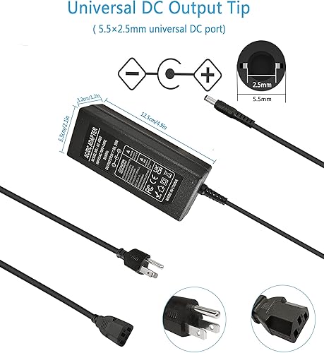 Miniatura 3 de Adaptador de fuente de alimentación de 5V 5A DC AC a DC 5Volt 5A 3A 2A 1A Adaptador de corriente Convertidor 5.5X2.0.197 in Enchufe de EE. UU. para