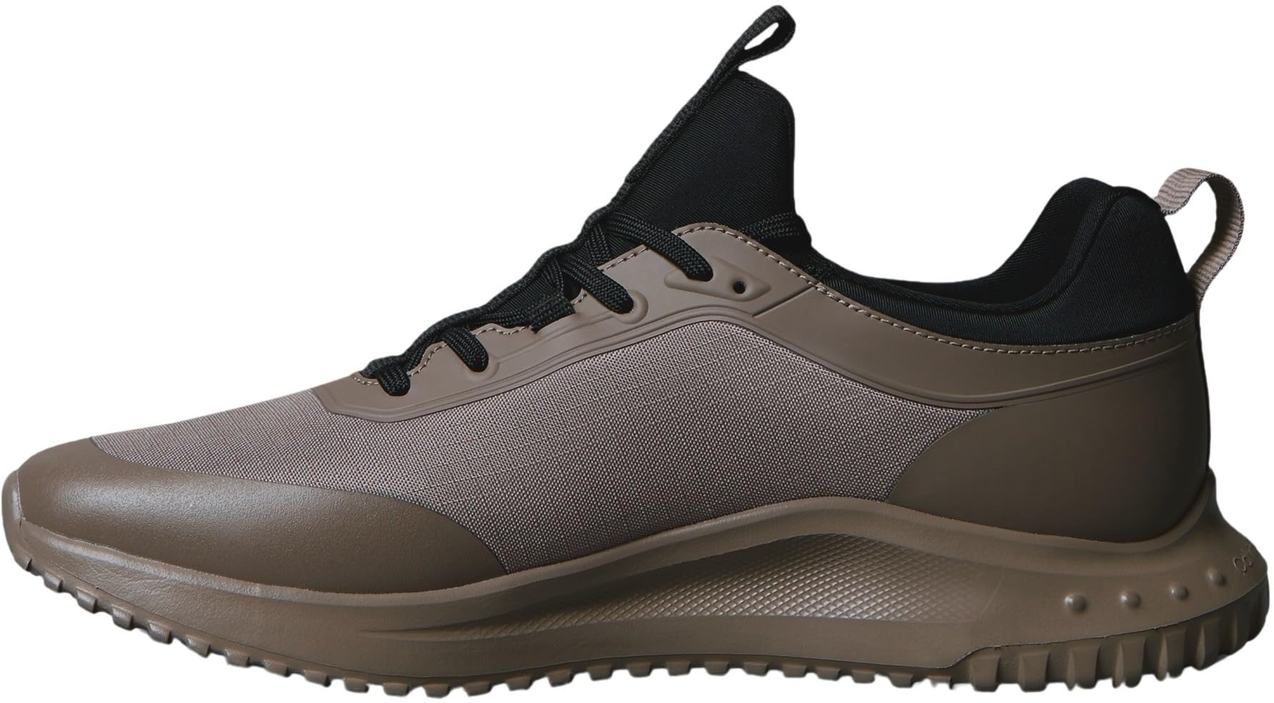 Calvin Klein Men's EVA Runner Laceup Sock MAT Mix YM0YM01443 Low Top, Khaki (Taupe Smog/Black), 8