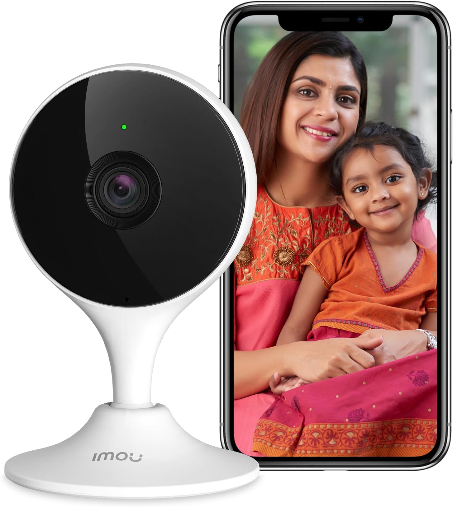 Imou WiFi Security Camera, Up to 256GB SD Card Support, 1080P Full HD, Human Detection, 2-Way Audio, Night Vision, Abnormal Sound Alarm, Baby & Pet Monitor, Siren, Alexa Google Assistant (White)