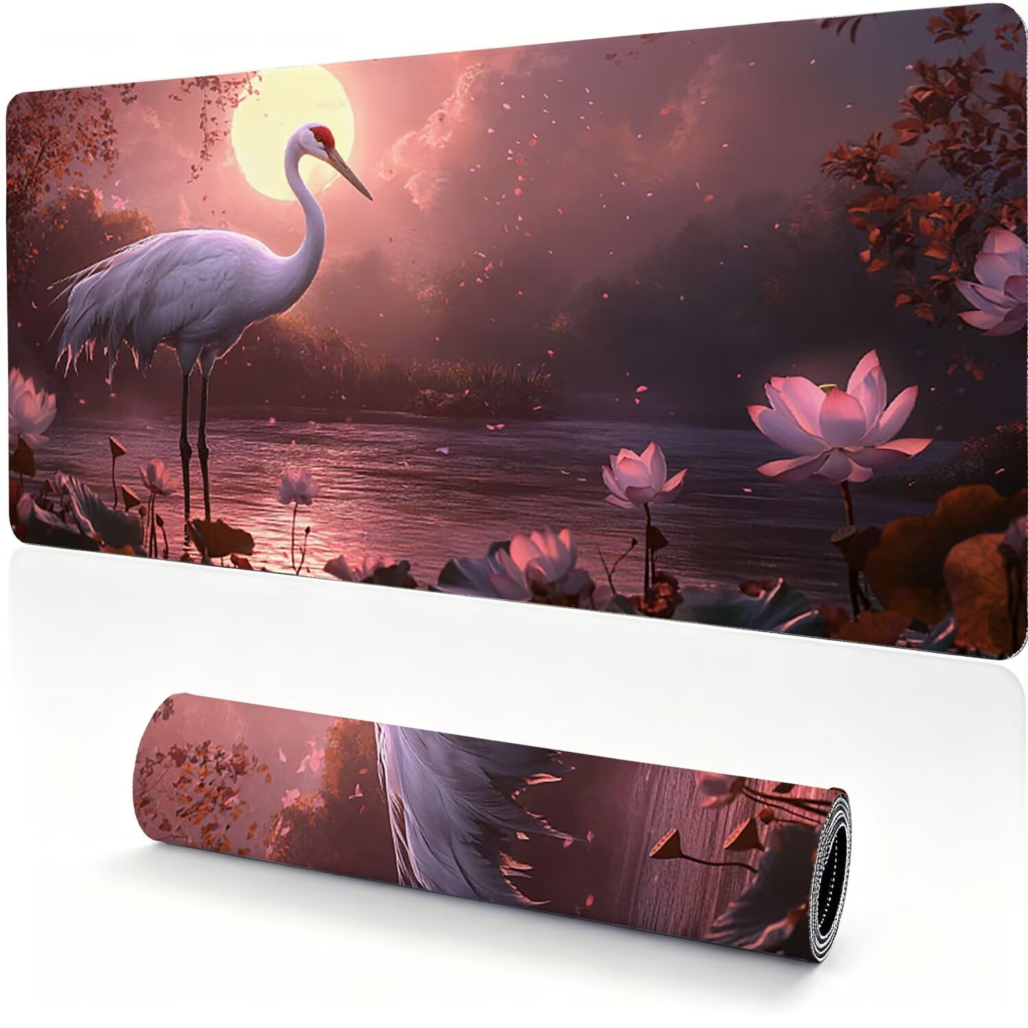 Podkładka pod mysz XXL 1200 x 600 x 4 mm, duża podkładka na biurko Lotus Ptak 0x0-208