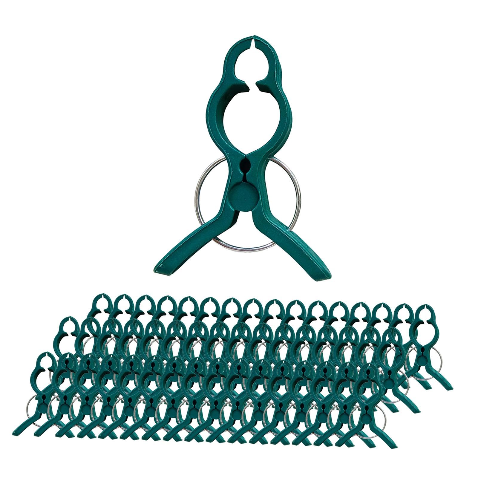 3 Set mit 50 Stück Pflanzenclips Pflanzenstützclips Zimmerpflanzen zur Unterstützung von Stielen Fisch L, Grün