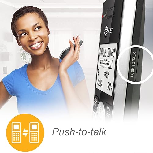 Miniatura 9 de AT&T CL84207 DECT 6.0 Teléfono con cable de 2 teléfonos para el hogar con largo alcance, contestador, bloqueo de llamadas, locutor de identificación