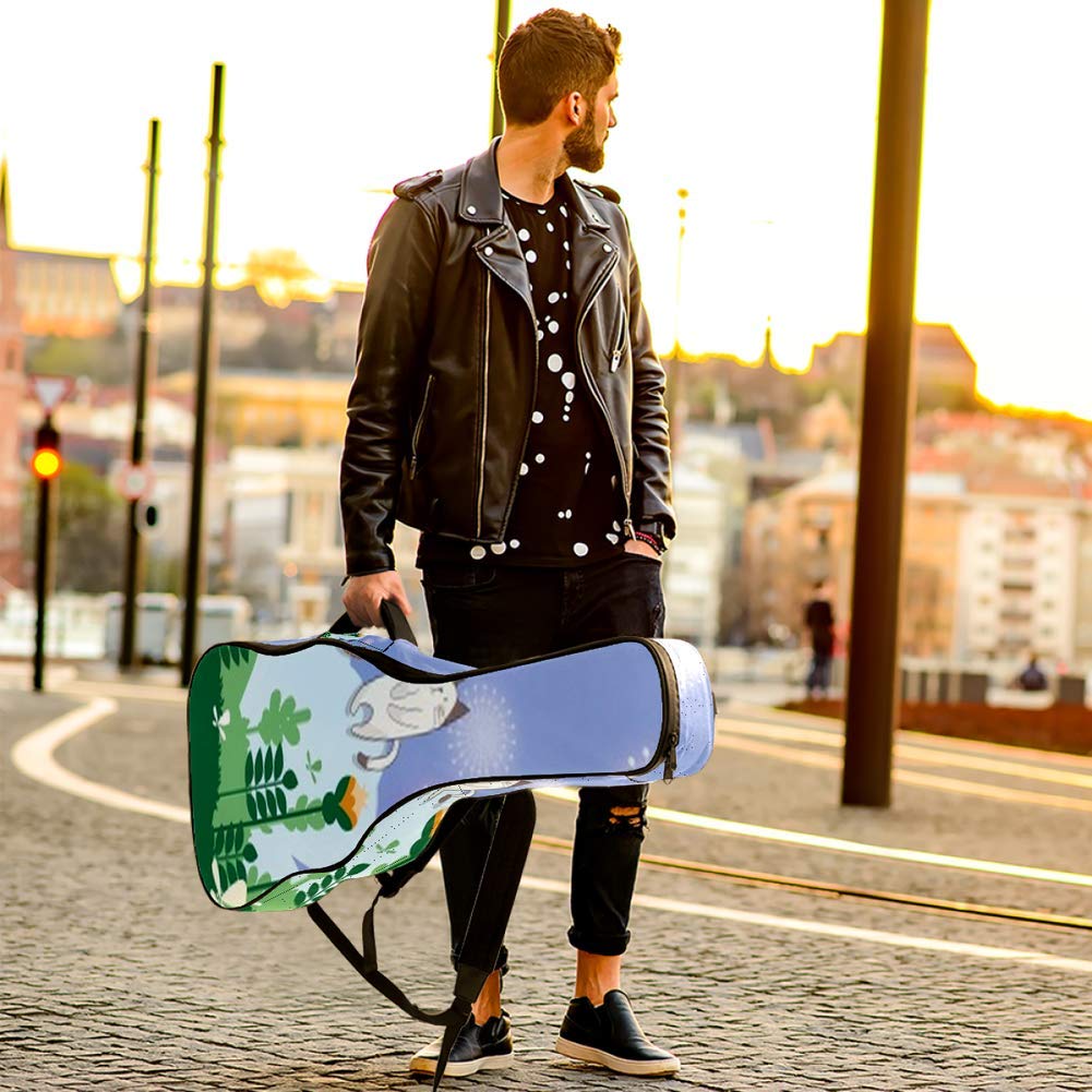 Gitarren-Gigbag, wasserdicht, Reißverschluss, weicher Gitarren-Rucksack, Bass, Akustik- und klassische Folk-E-Gitarren-Tasche
