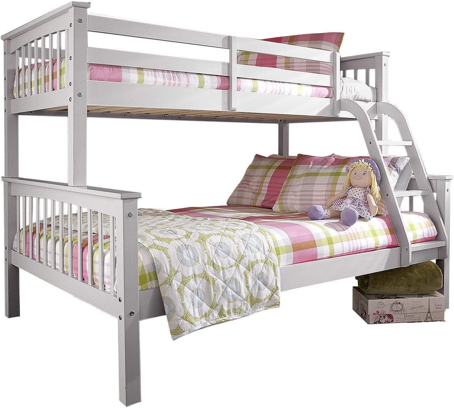 Novaro GREY Triple Bunk Bed, Standard Double and Single Beds, Trio bed can be split for use as a double bed and a single