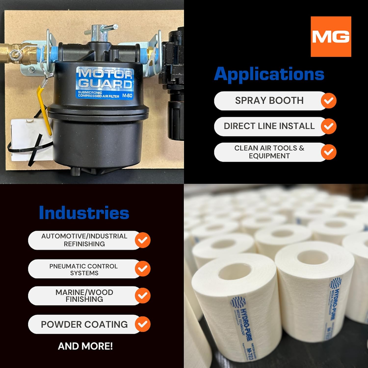 Motor Guard M-60R Compressed Air Filter with Regulator 1/2 NPT