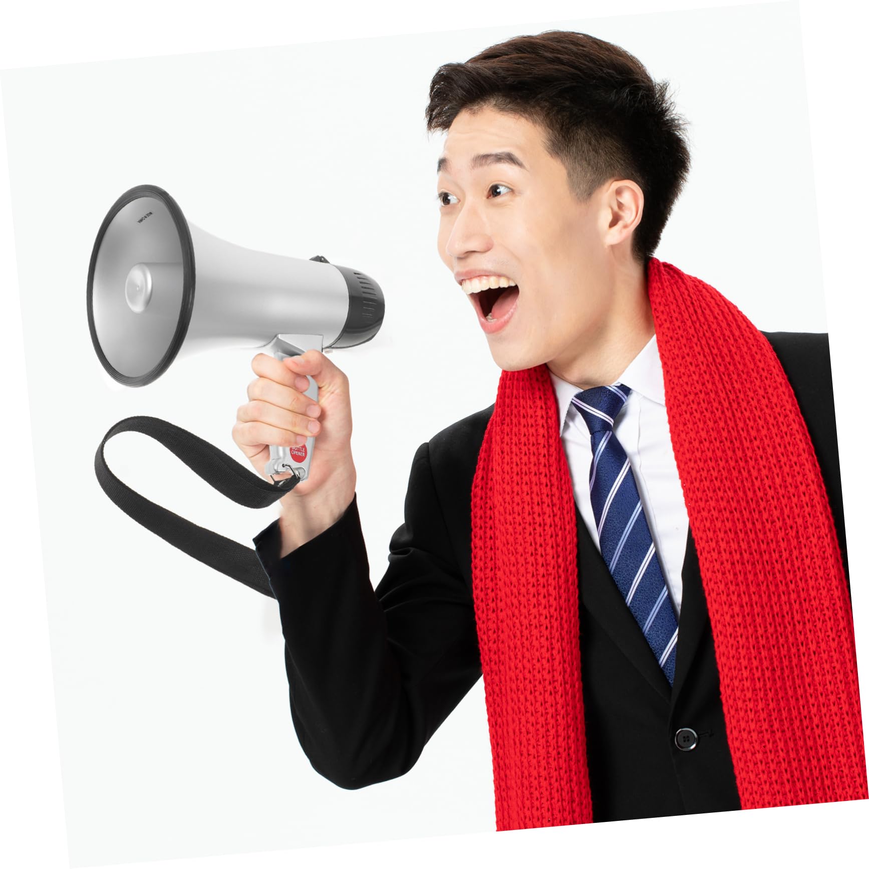 OSOLADY Handheld Megaphone Speaker Portable Bullhorn with Recording Lightweight Design for Events Security and Emergency Use Requires Aa Batteries