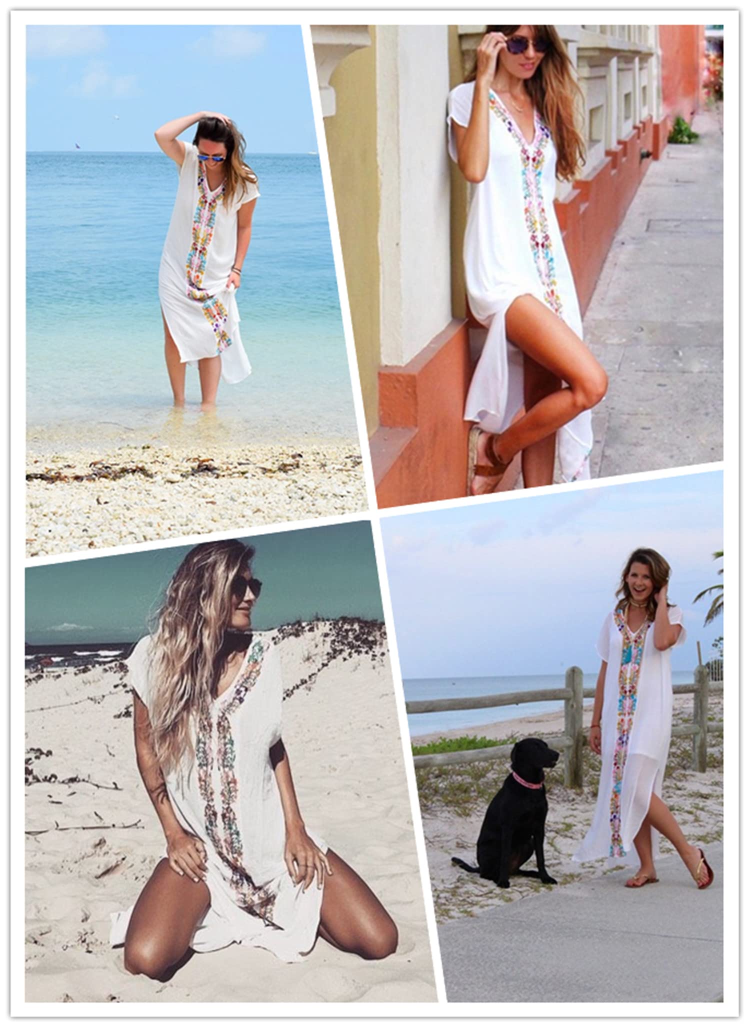 Damen Strandkleid Strandponcho Oversize Bikini Cover Up Sommer Strandkleid Bikini Tunika Cover Up,Strandurlaub Wandern