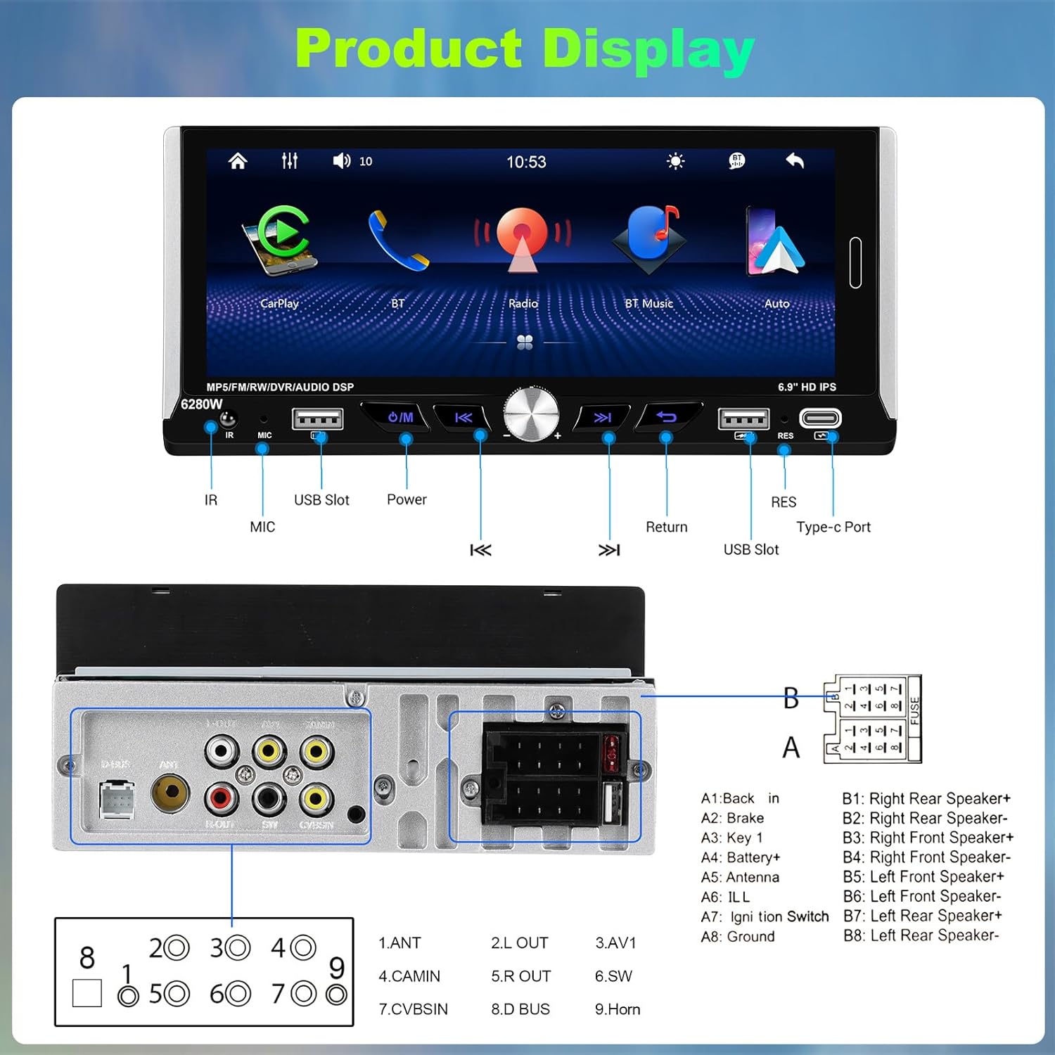 Wiring Diagram for Podofo Car Radio