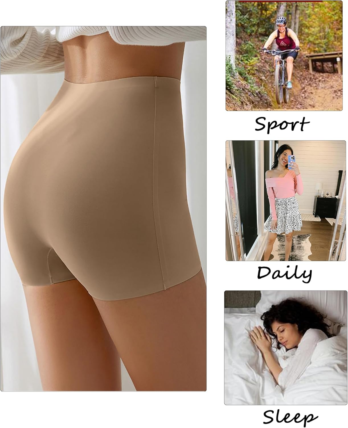 Womens Boy Shorts Seamless Underwear Anti Chafing Soft Biker Short Boxers - Image 4