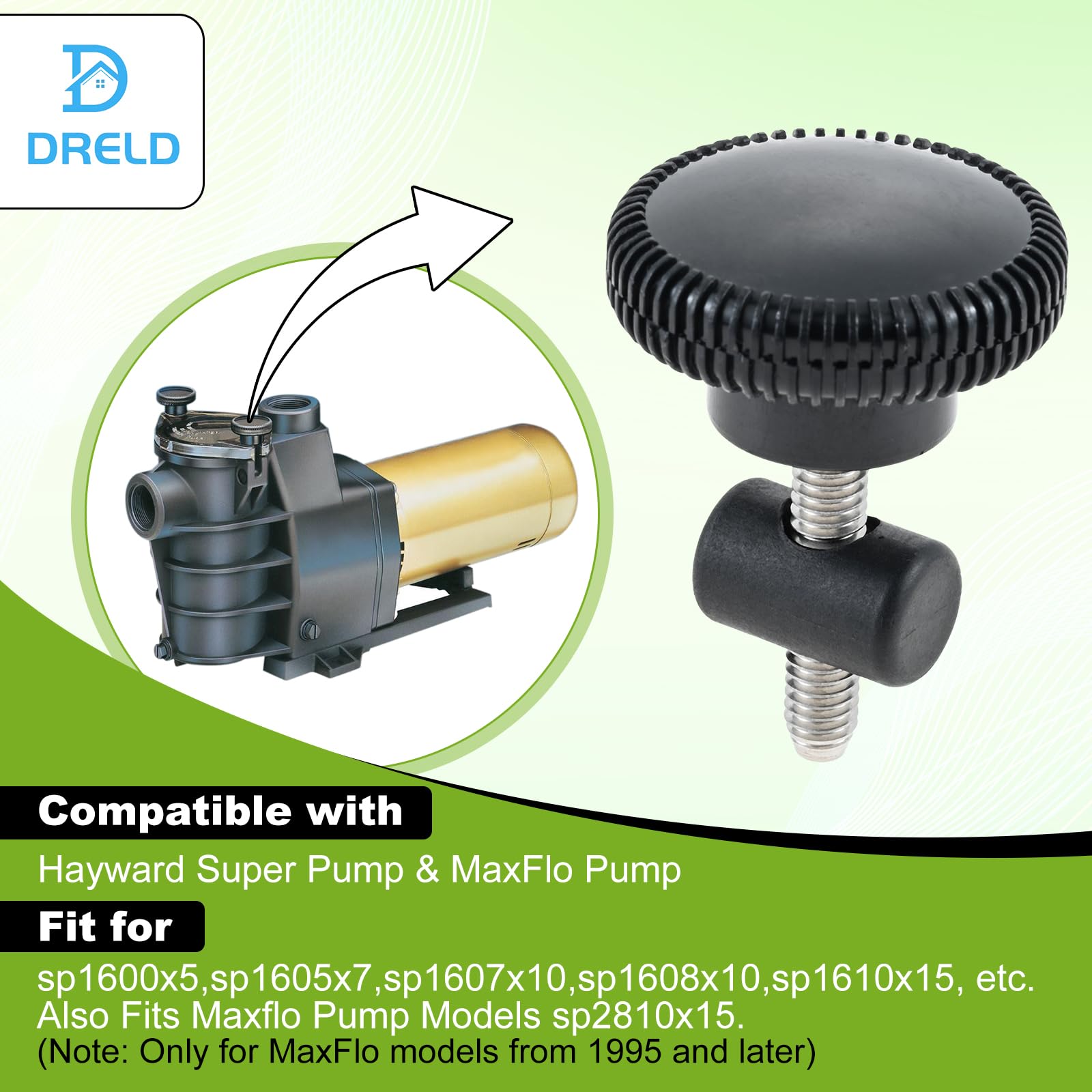 Replacement Swivel Knob Nut For Hayward Pool Pump - Compatible With Super Pump & MaxFlo (2 Pack)