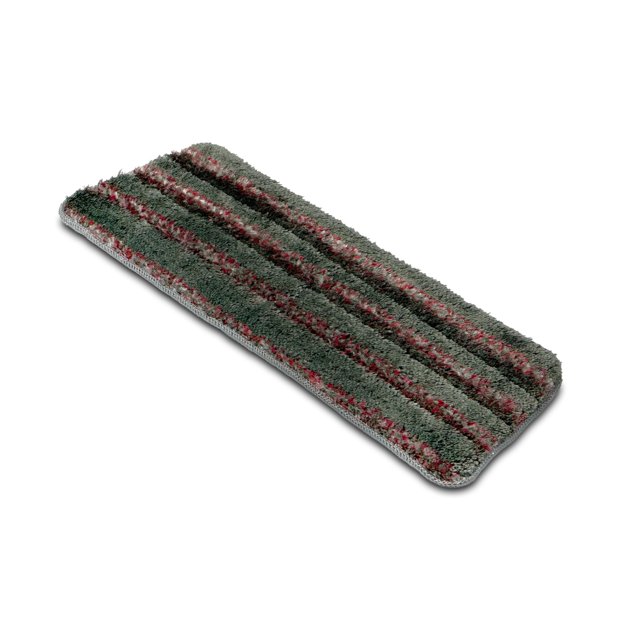 Addis Spray Go Duo Fibre Replacement Microfibre Mop Pad with Clean Action Abrasise Strip, Machine Washable, Grey Red