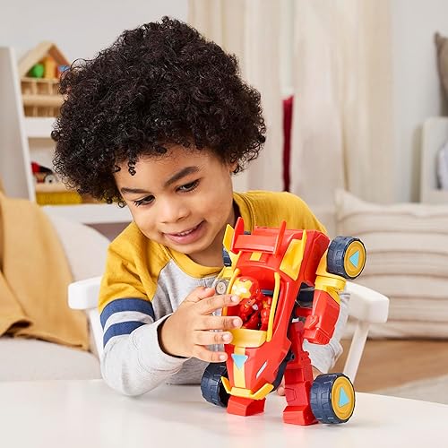 Miniatura 8 de Marvel Iron Man and his Awesome Friends 2 en 1 Mech Suit & Vehicle, juego de figura de acción y vehículo de juguete, juguetes de superhéroes a