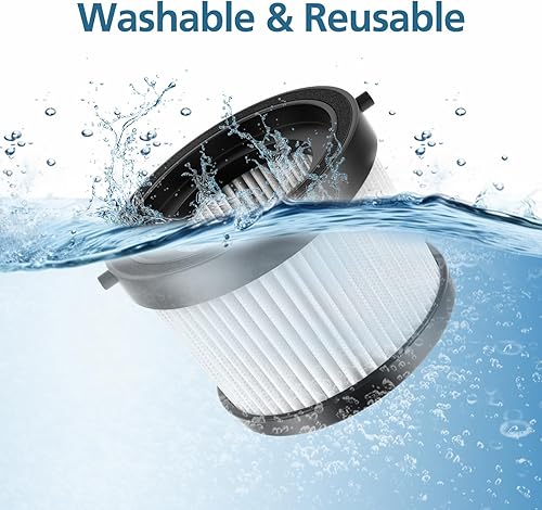 Miniatura 5 de Paquete de 4 filtros DCV501HB compatibles con aspiradora inalámbrica de 20 V DEWALT DCV501HB, con 8 filtros de funda de espuma y 1 cepillo, número