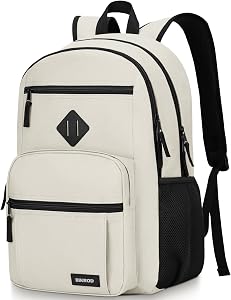 BIKROD Backpack for Girls Women, School Backpack for Teen Boys, Lightweight Casual High School Bookbag, Daily-use Travel Laptop Backpack Fits 15.6 Inch Notebook