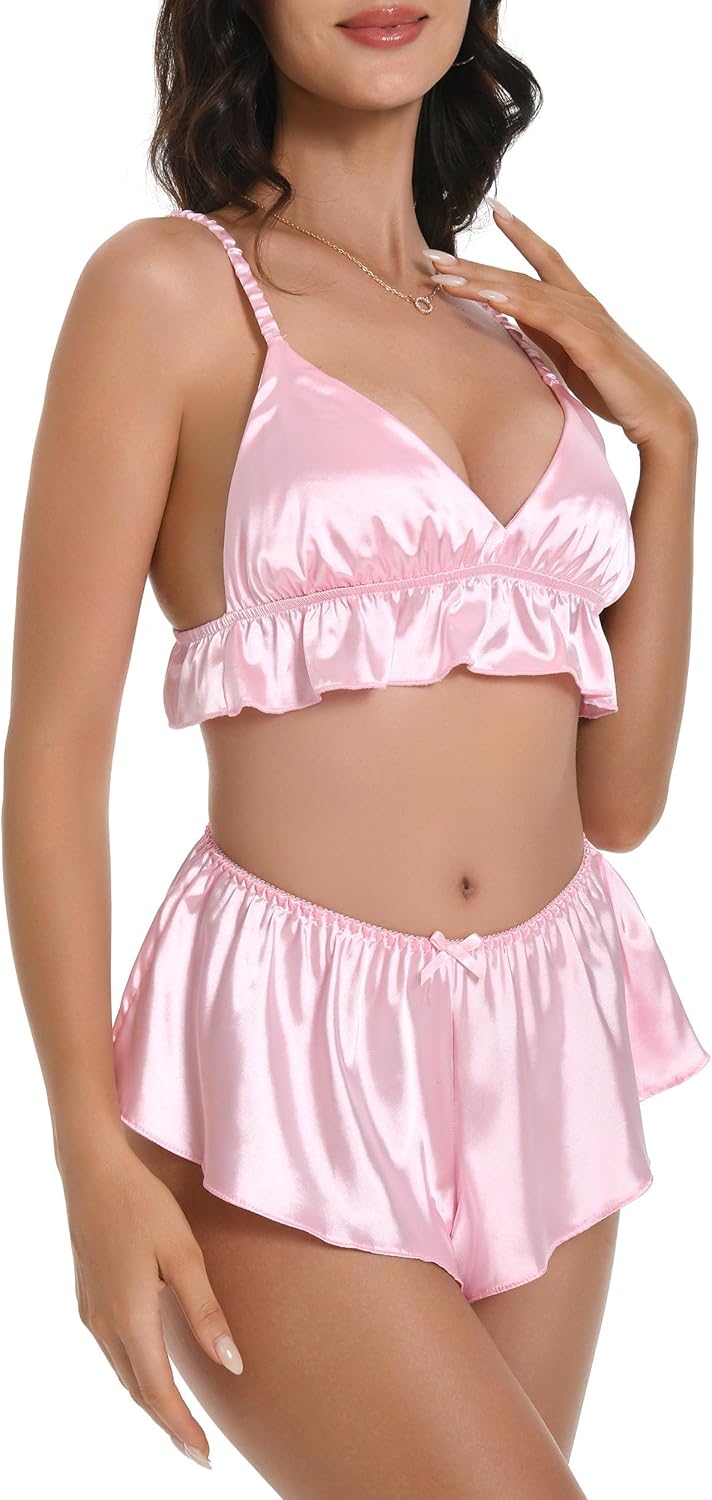 Satini Women's Satin Fluted French Skirt Shorts Knickers Briefs Panties - Image 5