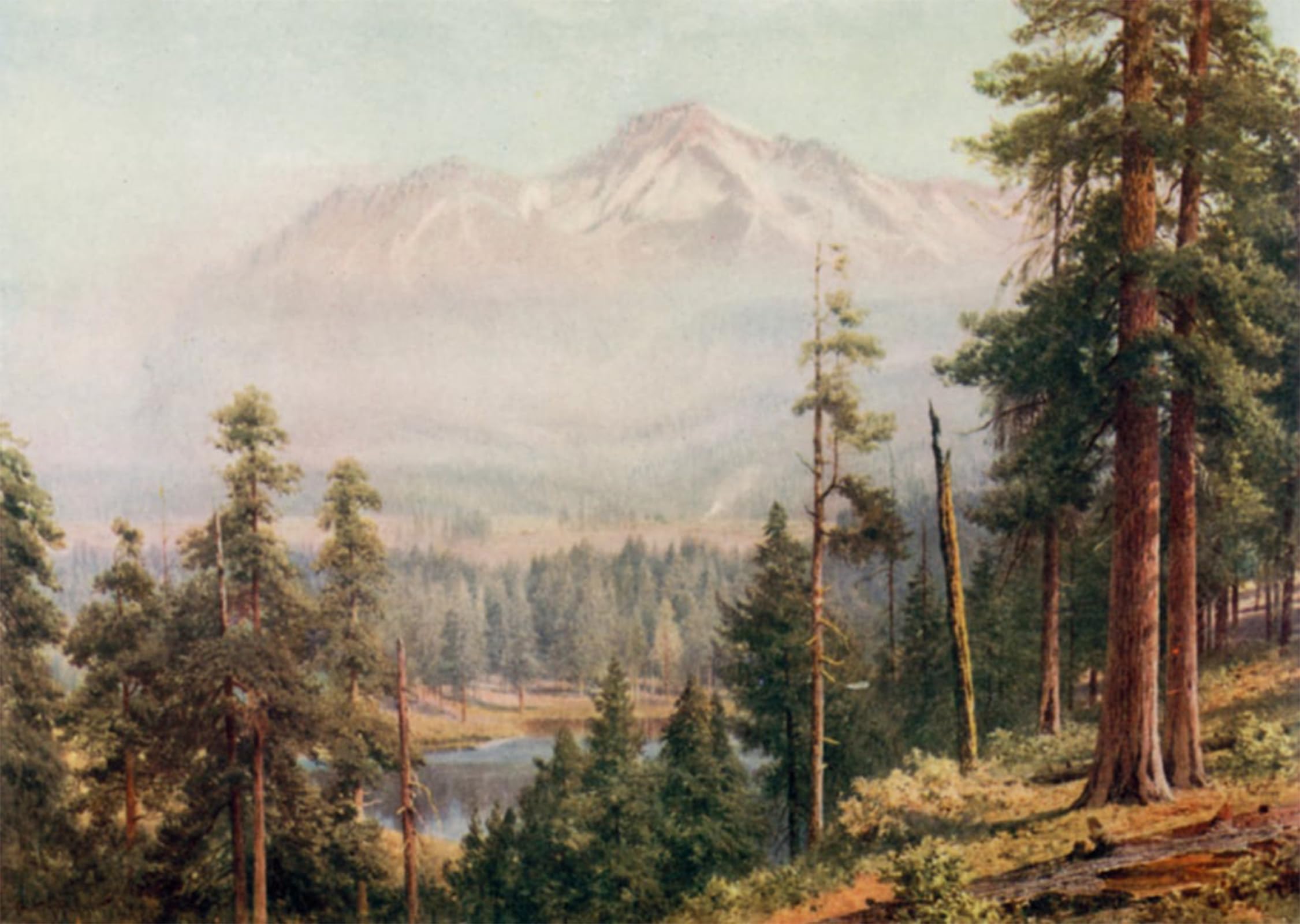 RZHRHJES Vintage Picture Wall Picture Painting Print Poster Mount Shasta by Henry Sutton Abstract Wall Art Painting for Office Decor 60x90cm