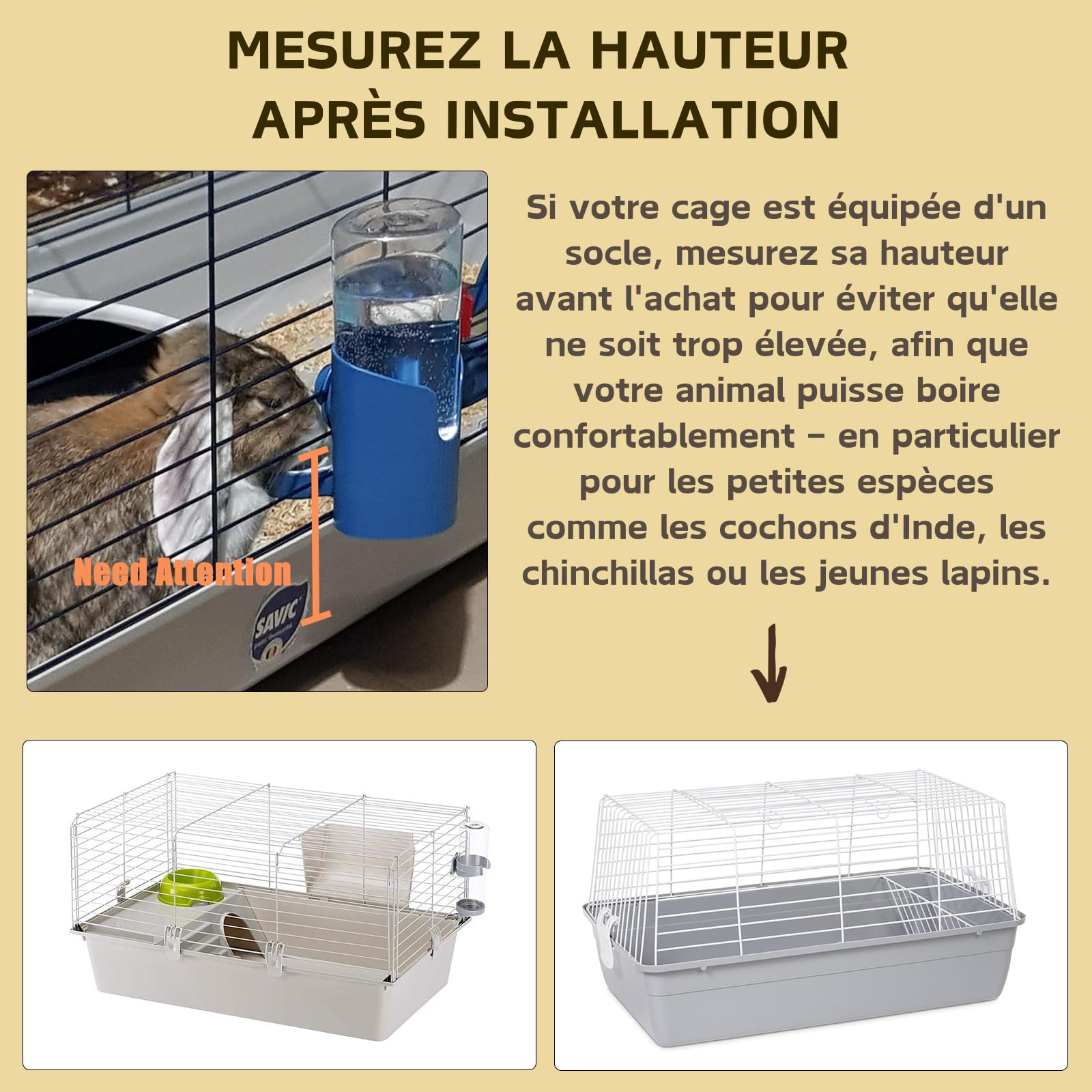 Distributeur Eau Lapin, 600ML Suspendue Abreuvoir Lapin Automatique Biberon Cochon d'Inde Anti-Goutte Biberon Hamster pour Chinchilla Cochon d'Inde Hérisson Furet (Vert)