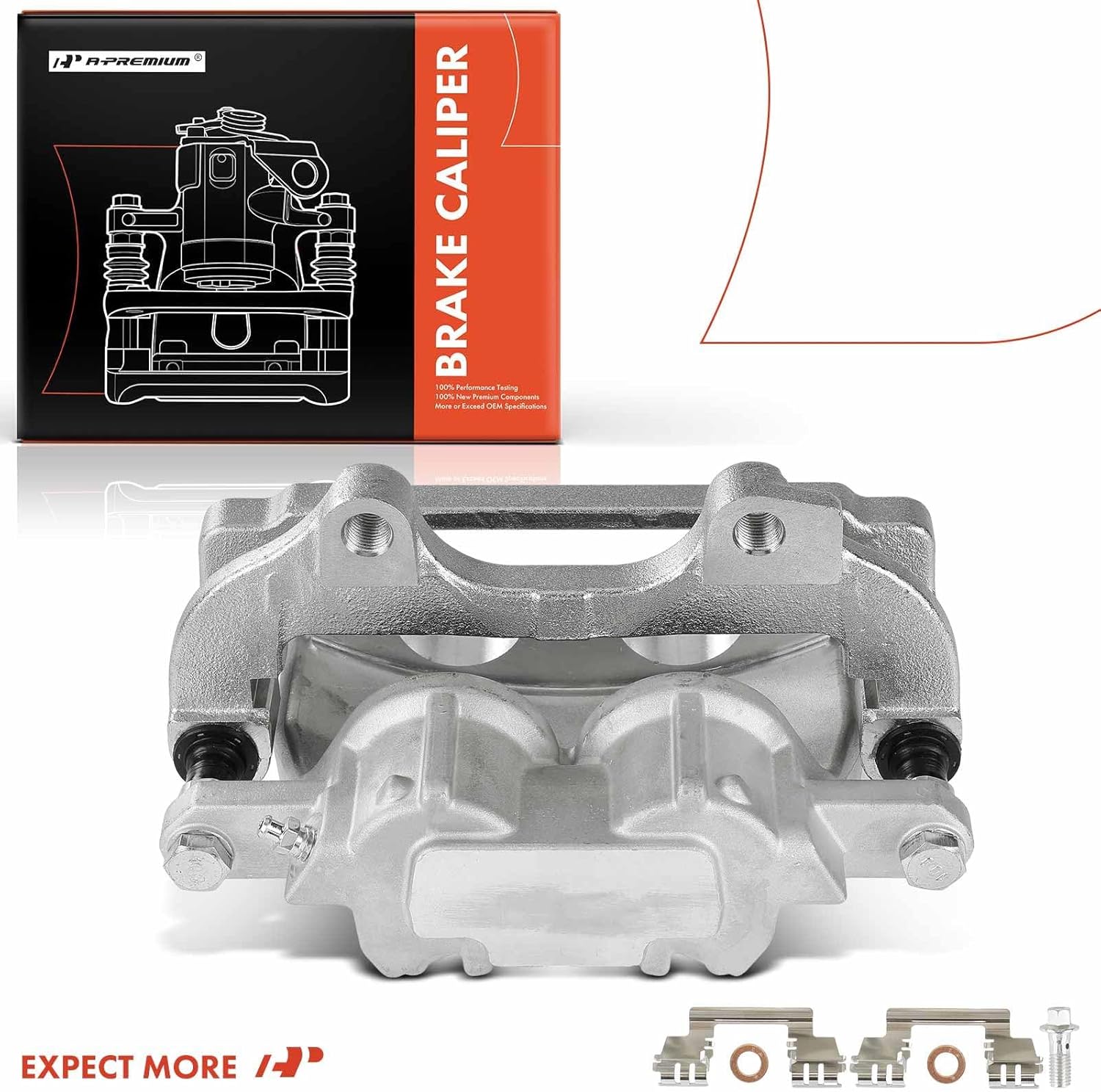 A-Premium Disc Brake Caliper Assembly with Bracket Compatible with Dodge Charger 2006-2011, Challenger 2009-2011, Magnum 2005-2008 & Chrysler 300 2005-2011, 3.5L 5.7L, Replace# 5137671AA