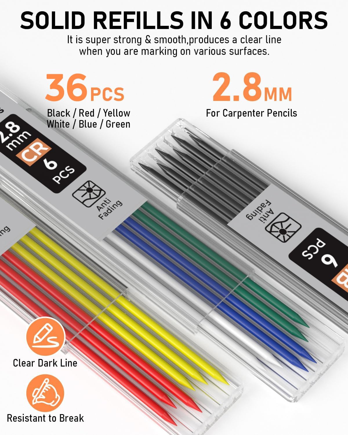 Amazon.com : Nicpro 5 Pack Carpenter Pencil with Sharpener