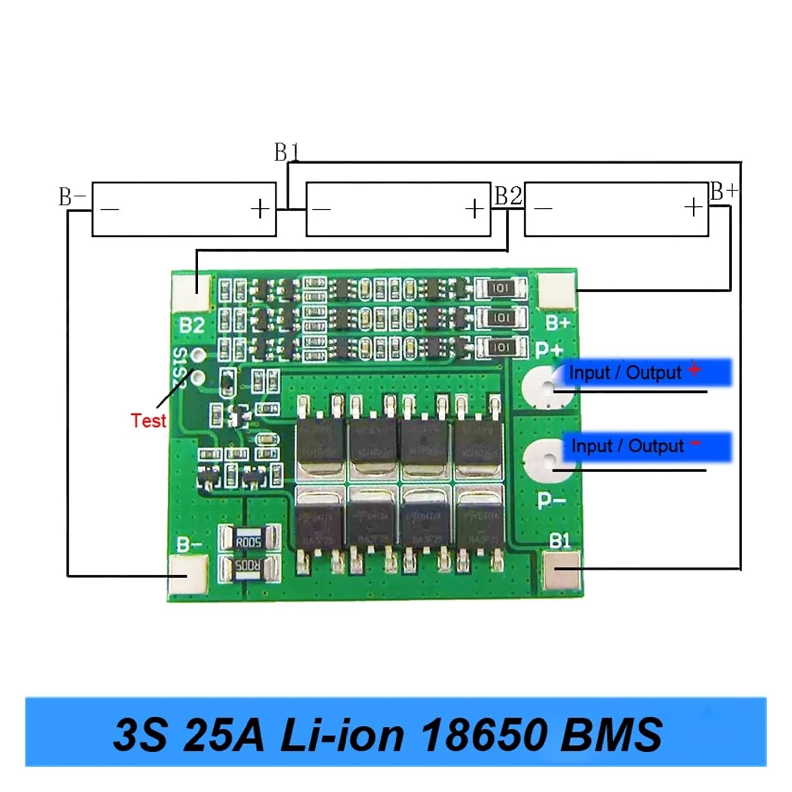 Zarząd BMS, 3S 25A do śrubokręta Li- 18650 BMS PCM tablica zabezpieczająca baterię BMS PCM z balansem do modułu akumulatora litowo-jonowego, Rada Ochrony BMS(20PCS)