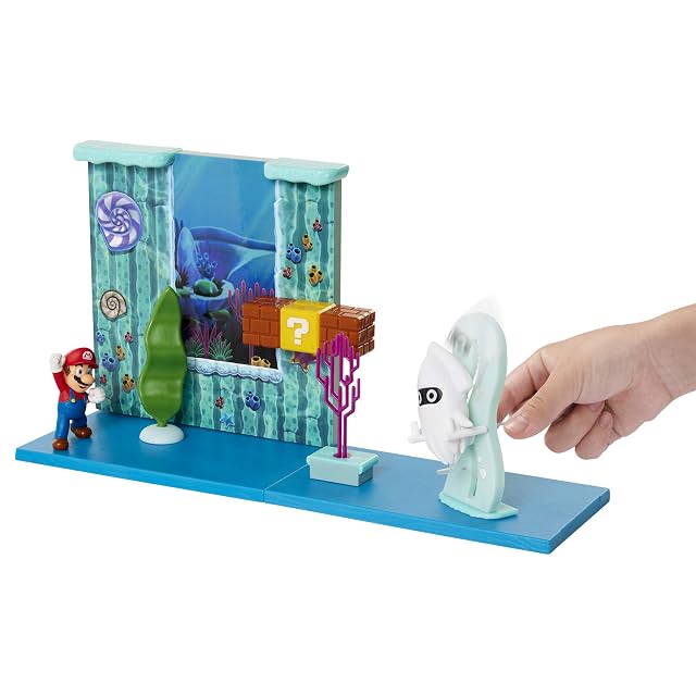 Foto 2 de 8 de Nintendo Super Mario - Playset Submarino con 10 Accesorios - Incluye Mario 6 cm - Piezas Interactivas
