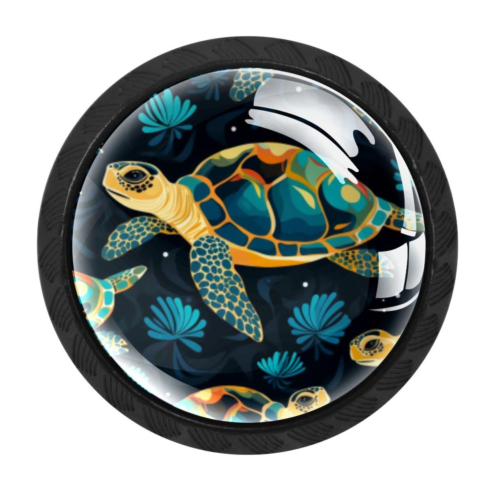 Chenzzzz Multicolored 04 4 Pieces Kitchen Cabinet Knobs Sea Turtle Drawer Knobs Dresser Knobs Drawer Pulls Door Knobs Dresser Drawer Handles Knobs For Dresser Drawers