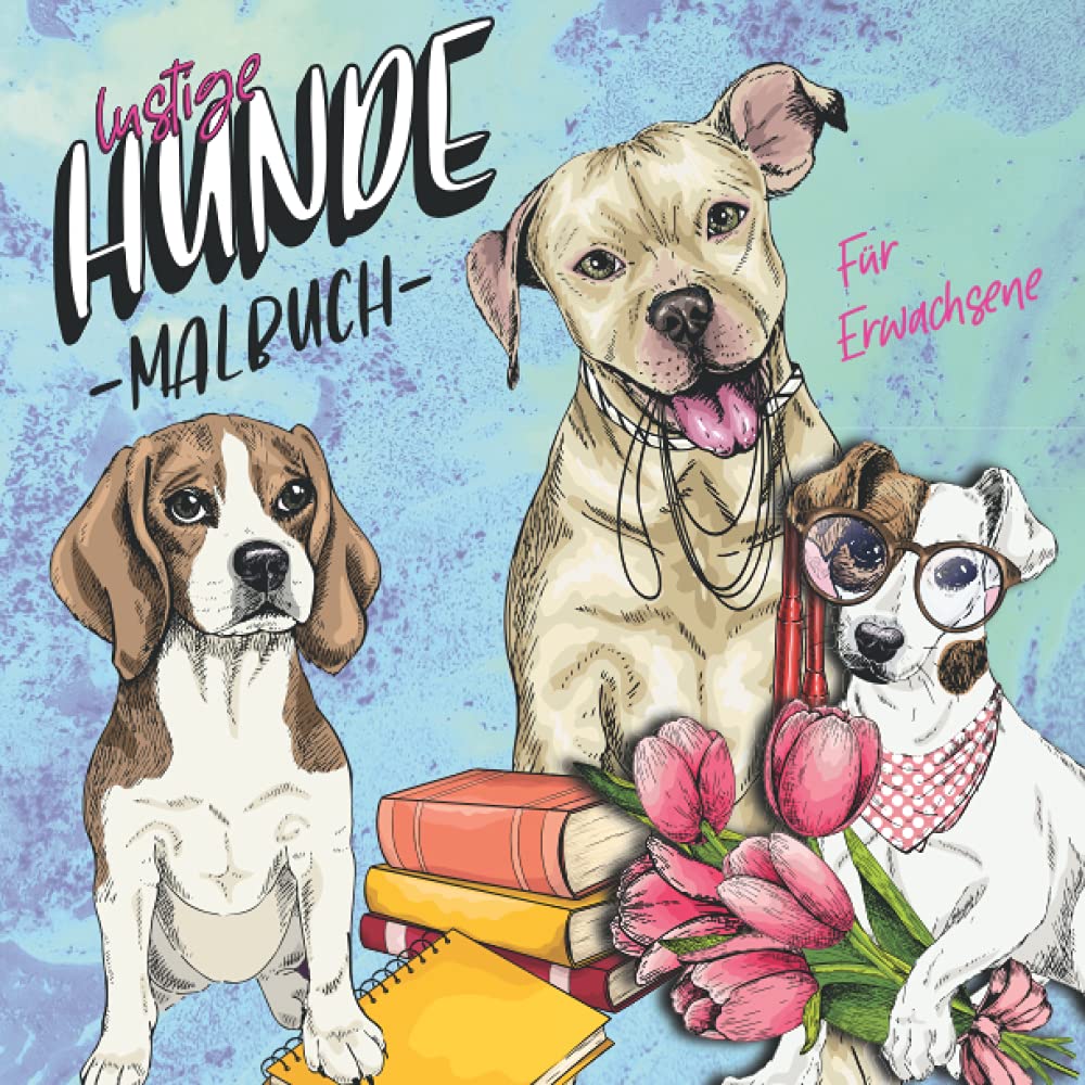 Livre de coloriage chien adulte anti-stress album dessin races de chiens cadeau maitre chien