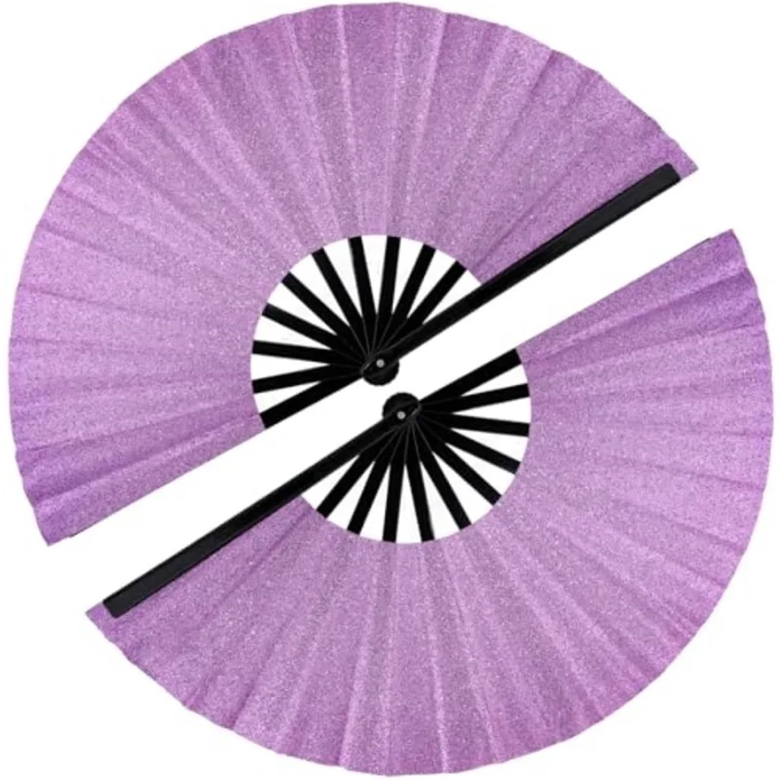 WLIHDB 10Pcs Glitter Large Rave Fans, Folding Clack Handheld Foldable Hand Fan for Summer(Color10)