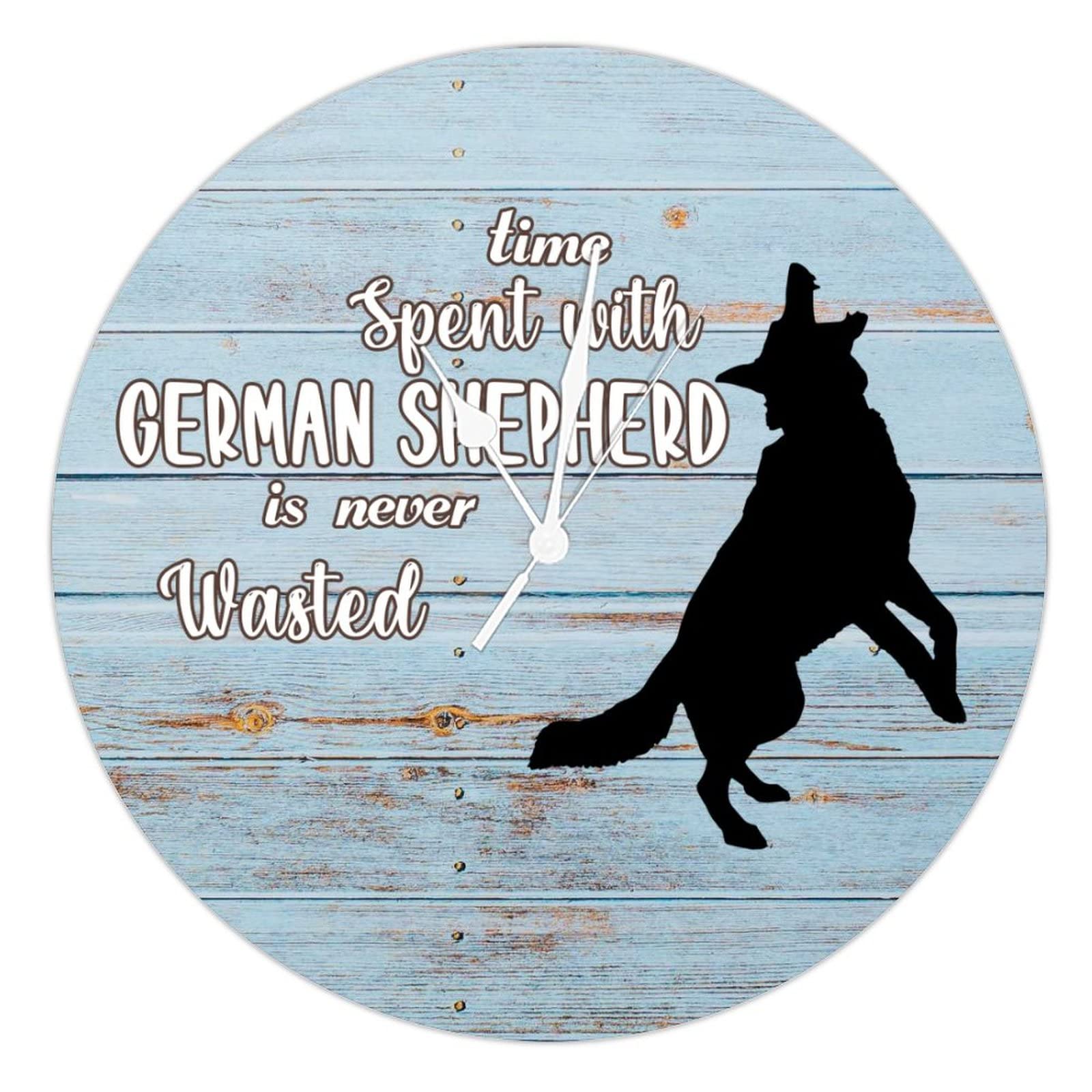 Horloge en bois cadeau de pendaison de crémaillère idéal pour amoureux des chiens