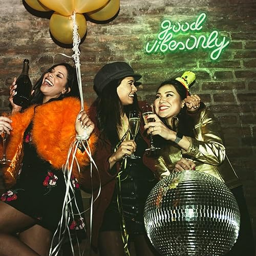 Miniatura 6 de JFLLamp Good Vibes Only - Letreros de neón para decoración de pared, luces de neón, adecuados para sala de estar, cerveza, bar, sala de juegos,