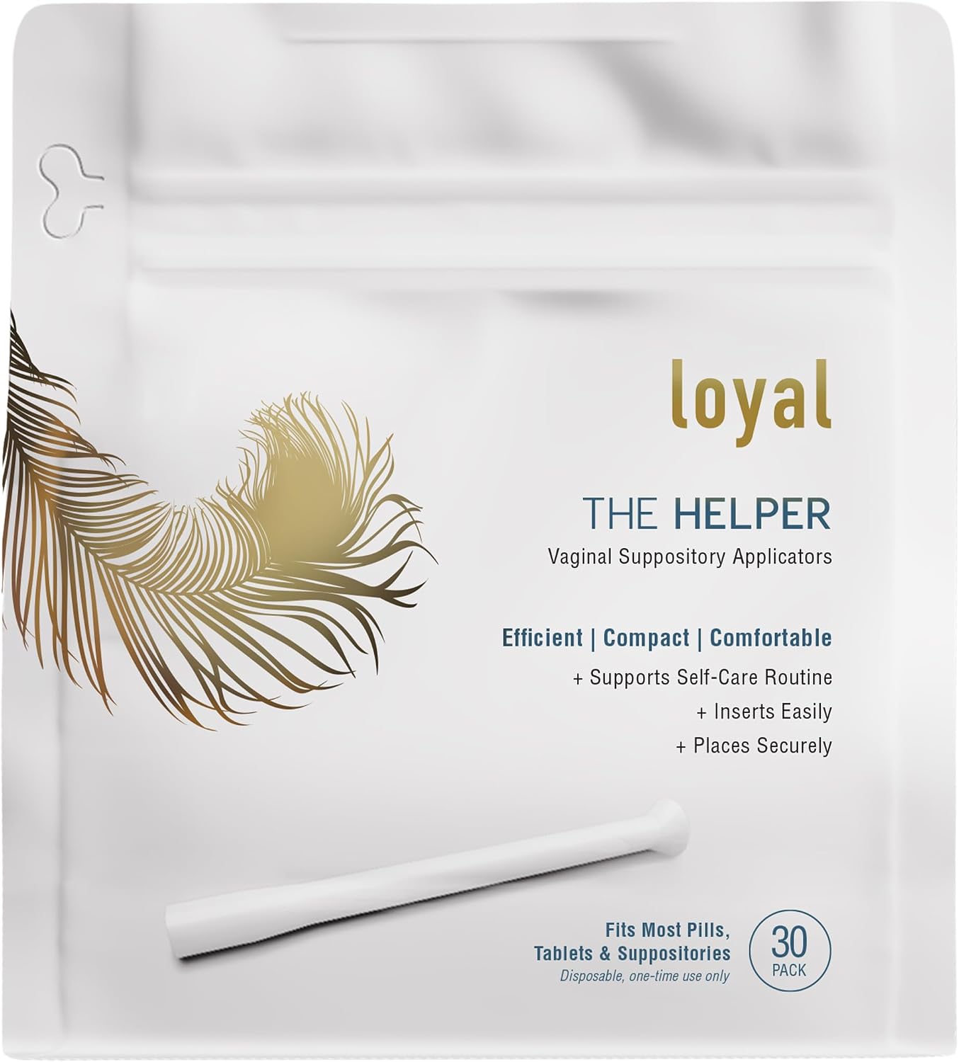 Loyal Vaginal Suppository Applicators, Individually Wrapped, 15 Count