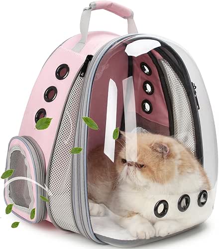 Lollimeow Cat Carrier Backpack, Expandable Bubble Pet Carrier for Cats