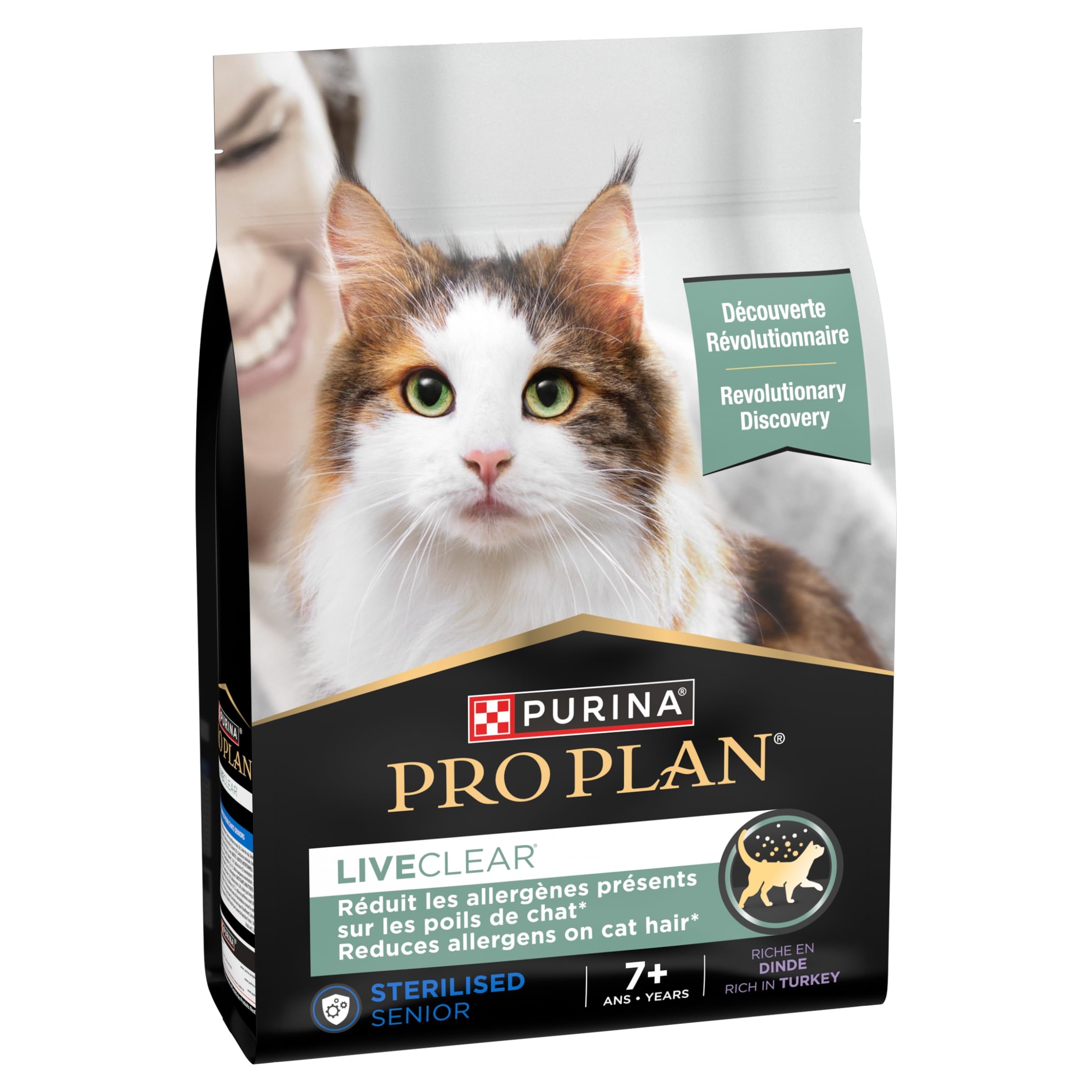 PURINA PRO PLAN | Liveclear Sterilised | Senior 7+ | Rico en Pavo | Croquetas | Gato | Bolsa de 2,8 kg