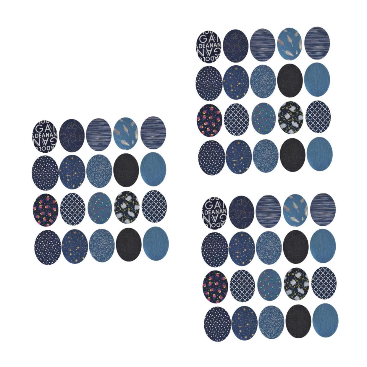 SEWACC 60stücke Denim Applikationen Stoffflicken Für Kleidung Aufbügelbare Annähen Geeignete Patches Zufälligen Farben Kreative Nähzubehör Für Jeans Und Textilien