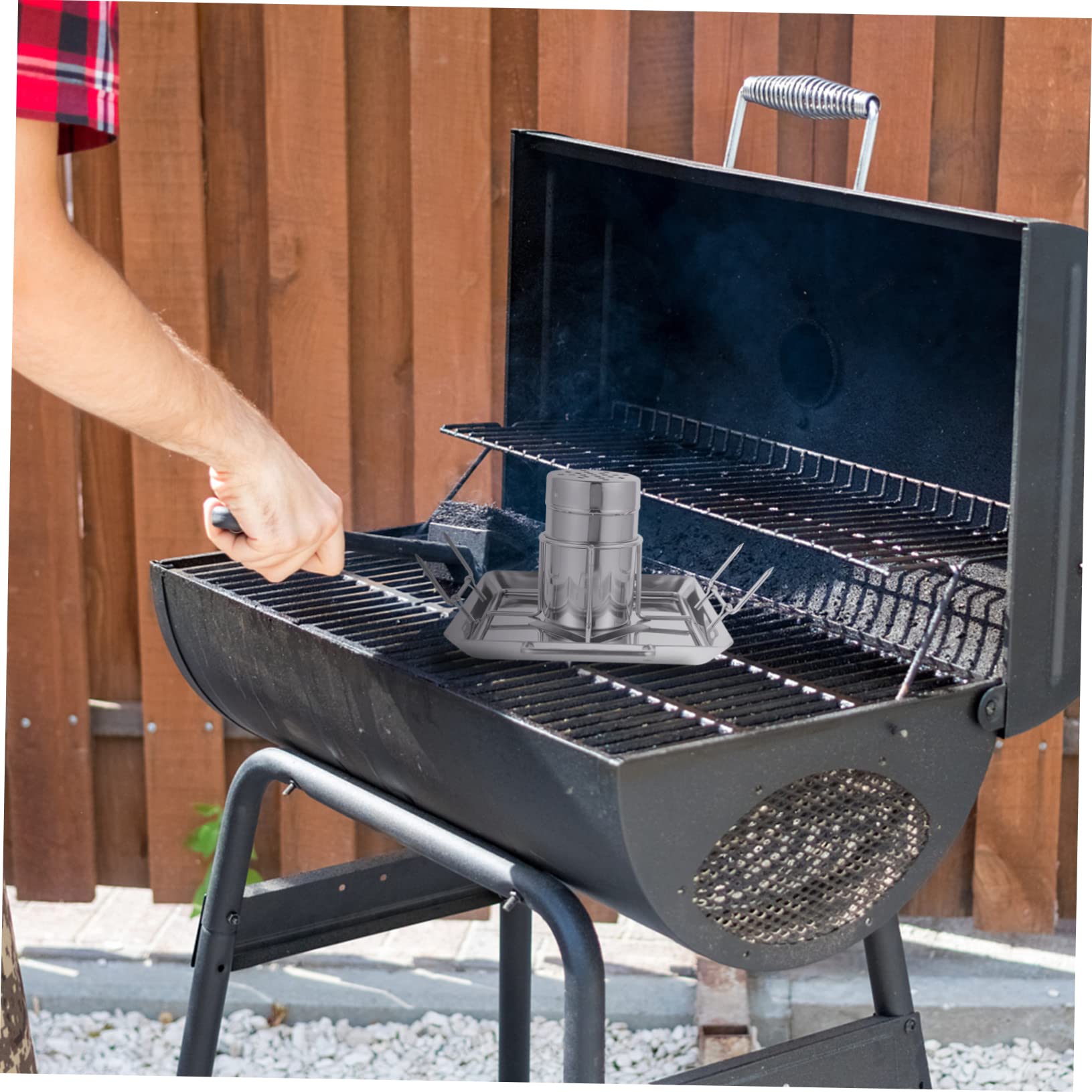 YARNOW Plato De Pollo Asado Soporte Antiadherente para Asar Pollo Parrilla Soporte Resistente para Parrilla Uso Barbacoas Al Aire