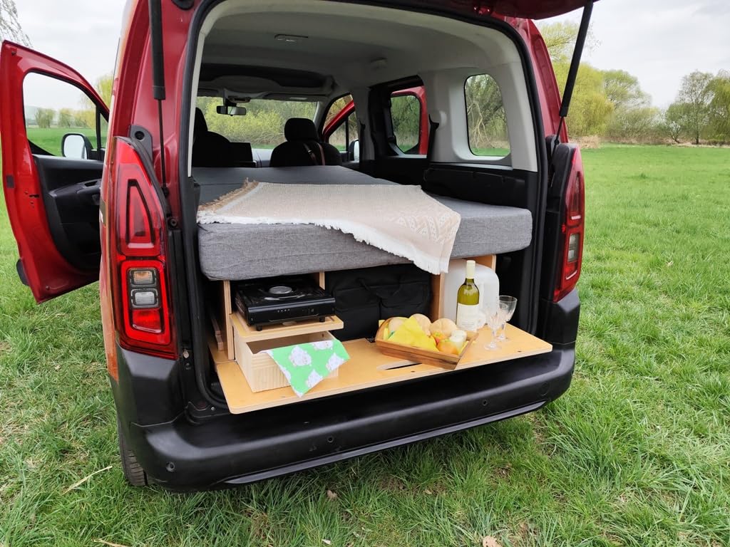 me (Natur) - Multifunktionale Campingbox für Hochdachkombi zum Stecken ohne Schrauben