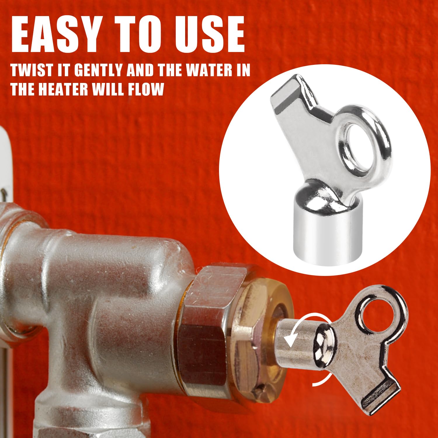 Water Key Shut Off Tool 8 Pcs Air Vent Central Heating Key Heater Bleed ...