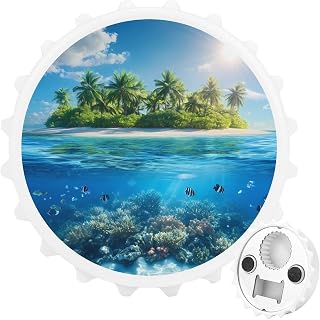 Tropical Island Snorkeling Fish Funny Bottle Opener Fridge Magnets Beer Openers Refrigerator Magnets for Kitchen Decor