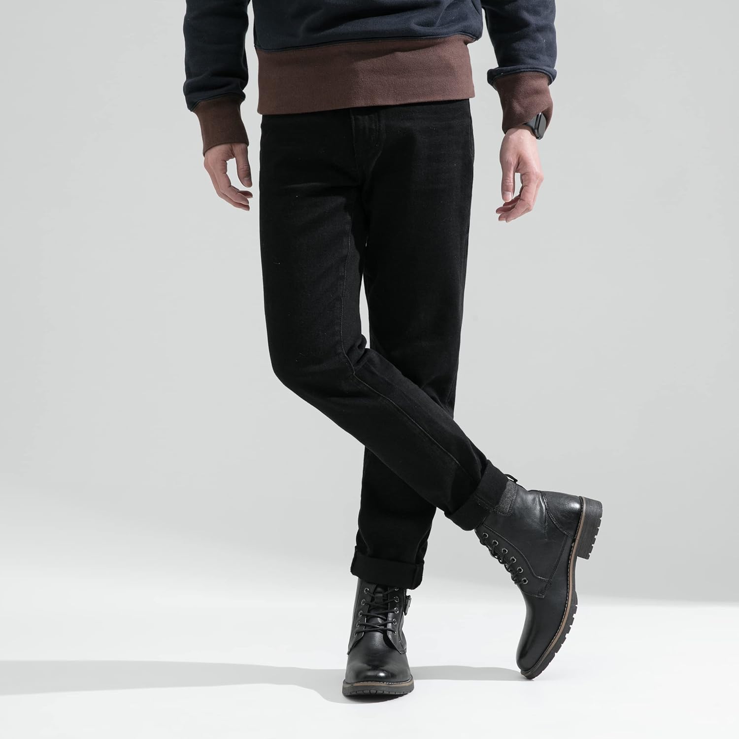 Vostey Men's Boots Boots for Men Casual Boots Motorcycle Combat Ankle Dress Boots Mens - Image 3