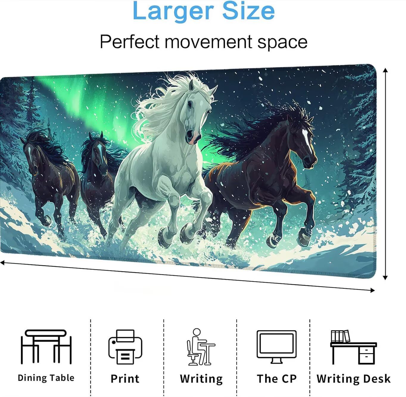Podkładka pod mysz, podkładka pod mysz XXL 1200 x 600 mm podkładka pod mysz dla graczy, wodoodporna gumowa podstawa, duża podkładka pod mysz do gier na biurko szyte krawędzie wodoodporna