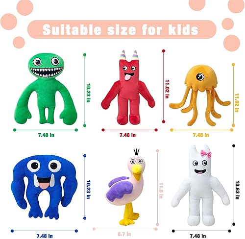 Miniatura 2 de 6 juguetes de peluche de 10 pulgadas, nuevos juguetes para fanáticos, figura de peluche, regalos para niños (6 unidades-01)