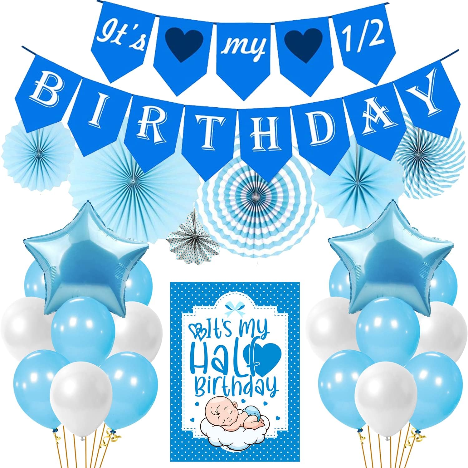 1/2 Birthday Decorations For Boys