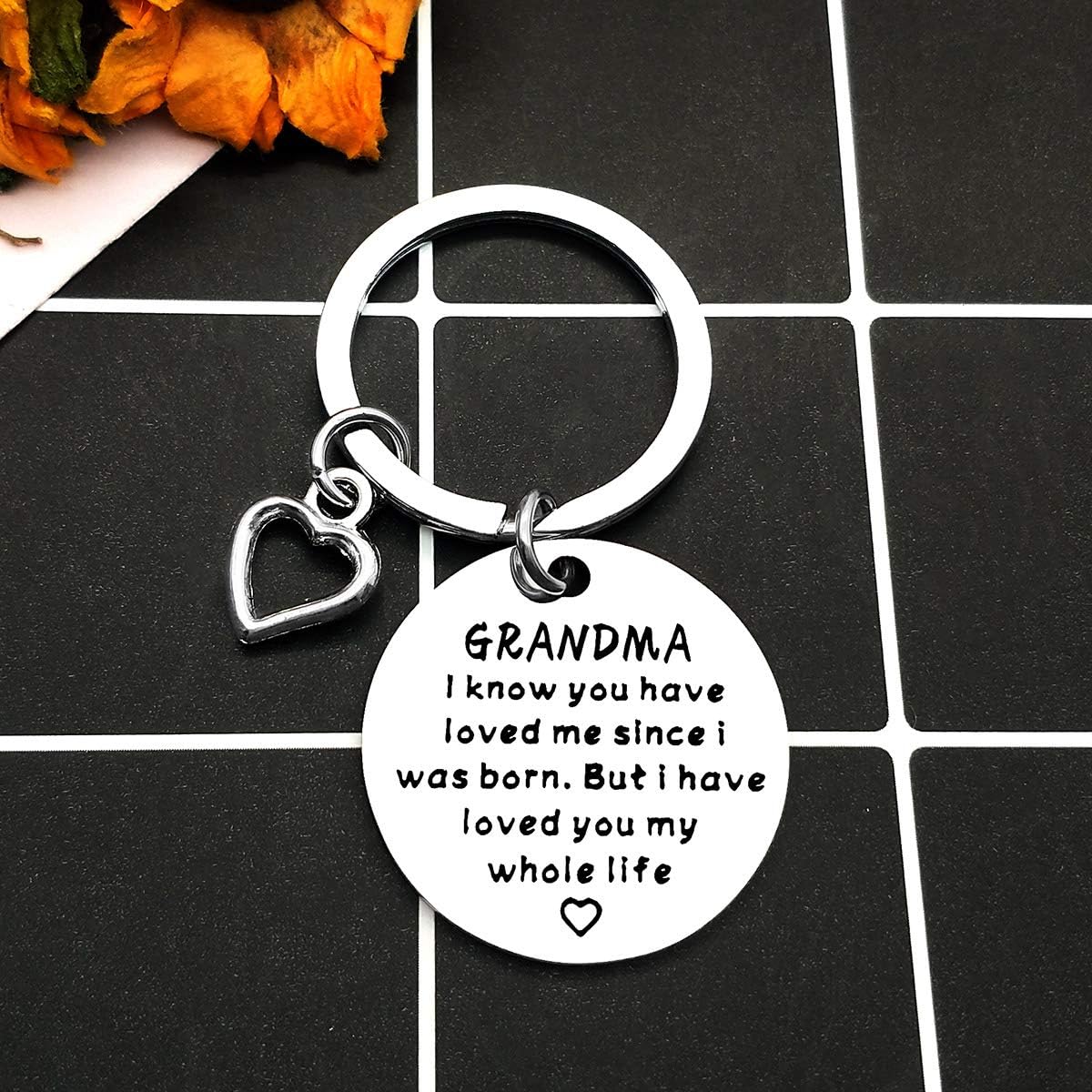 To My Grandma Gifts Grandma Gift from Grandchildren Grandma Keychain Grandmother Birthday Gifts Grandma Keychain Grandma Mother’s Day Gifts from Granddaughter Grandson Appreciation Nanny Gift - Image 3