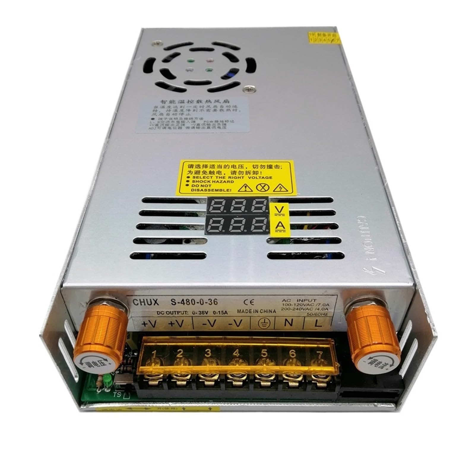 1000W 480w Einstellbare Schalt Netzteil 5V 12v 24v 30V 48V 60V 80v 120v 220V LED Digital Display Power AC -DC Konvertieren(480w,0-36V)
